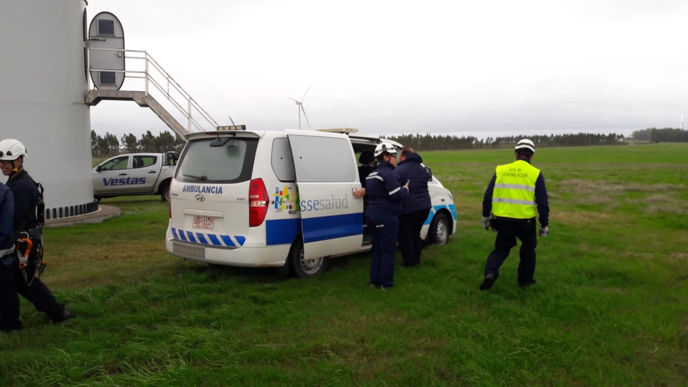 Coordinación de respuesta ante emergencias en un parque eólico